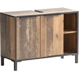 Schildmeyer Waschbeckenunterschrank Jaap Old Style Dark, 79,8 x 33 x 58,3 cm