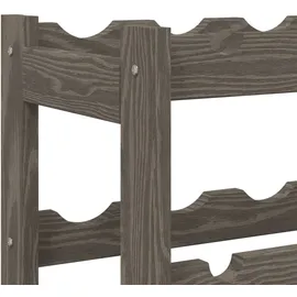 vidaXL Weinregal 77 Flaschen 77 x 30 x 90 cm Grau