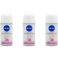 NIVEA Fresh Rose Touch Deo Roll-On 3 x 50 ml
