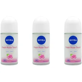 NIVEA Fresh Rose Touch Deo Roll-On 3 x 50 ml