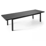 Oviala - Ausziehbarer 12-Sitzer-Aluminiumgartentisch in Schwarz Grau,