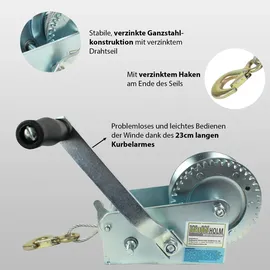 Trutzholm Seilwinde Stahl 10 m silberfarben
