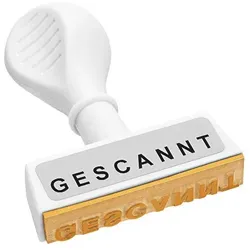 WEDO 19333, Traditionell, Nachrichten-Stempel, Kunststoff, Weiß, Kunststoff, 450
