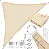 Kesser KESSER® Sonnensegel Sonnenschutz Windschutz HDPE Gewebe wasserabweisend & windabweisend 5-Fach quer vernäht robust & stabil Schattenspender Garten Balkon Terrasse