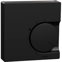 Merten Zentralplatte für Raumtemperaturregler-Einsatz mit Wechselkontakt, schwarz matt