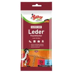 POLIBOY Leder Pflege Feuchttücher 7402501 , 1 Packung = 20 Tücher