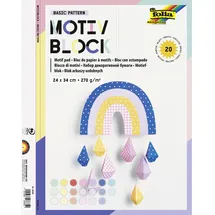 Folia Motivblock Basics Intensiv Scrapbooking 24 x 34 cm 20 Blatt 270 g/m2