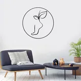 Pediküre gesunder fuß wandtattoo spa aufkleber spa entspannende fußmassage raum wanddekoration vinyl 57X57 cm