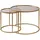 HANAH Home Couchtisch Set Gold/Bronze Sicherheitsglas 60 x 60 x 43 cm