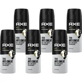 Axe Gold Deodorant Spray 6 x 150 ml