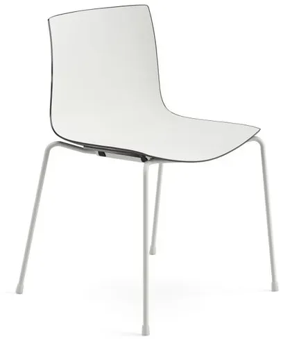 Arper Stuhl Catifa 46 zweifarbig Vierfuß Chrom