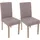 MCW Esszimmerstuhl Littau 2er-Set Textil Grau Beine Struktur - Eiche