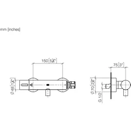 Dornbracht Brause-Thermostat für Wandmontage Chrom 34443979