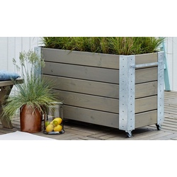 Pflanzgefäß Cubic II - Schwarz - 87 x 50 x 95 cm - aus Kiefern / Fichtenholz