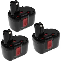 EXTENSILO 3x Akku kompatibel mit Bosch 1645-24, 1645B-24, 13624-2G,