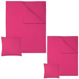 Tectake tectake® 2 Bettwäsche-Sets Baumwolle 2-tlg. 2