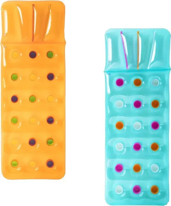Bestway Summer Colors Schwimm-Matte für den Pool, hellblau, mit Kissen