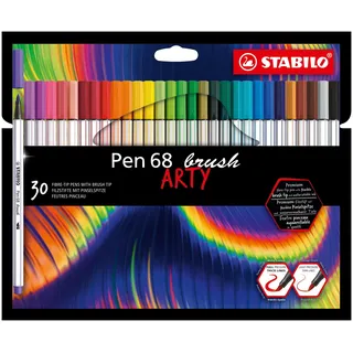 Stabilo Pen 68 brush ARTY 30er Pack - mit 30