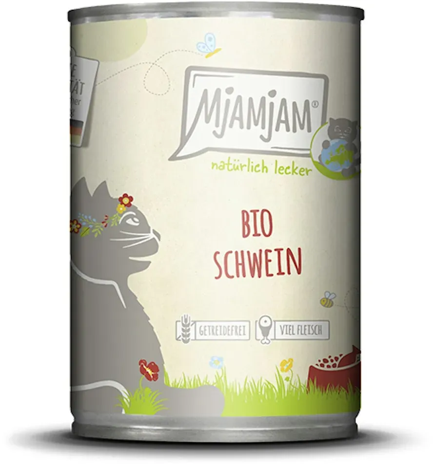 MjAMjAM - BIO für Katze 400g MjAMjAM Katze Sparpaket 12x400g BIO Schwein