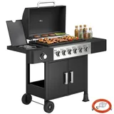Outsunny Gasgrill 17,8 KW schwarz