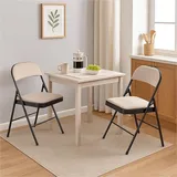 Hti-Living Klappstuhl 2er Set 0 x 0 x 0 cm beige 2 St.