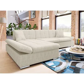Mirjan24 Ecksofa Malwi Cord mit Bettkasten, und Schlaffunktion Elegante Couch, Poso 100, Seite: Links) montierbar, L-Form, 278x161 cm, Wohnzimmer, Sofas - Couches, Wohnlandschaften, Ecksofas