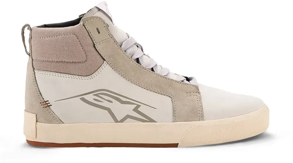 Alpinestars Ride-63 Leather Motorradschuhe - Off White / Cool Gray / Gum - EU 45 1/2