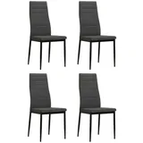 vidaXL Esszimmerstühle 4 Stk. Dunkelgrau Stoff
