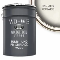 WO-WE Türen und Fensterlack 3in1 Weiß 5 l