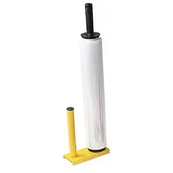Handabroller für Stretchfolien Metall gelb - gelb/schwarz