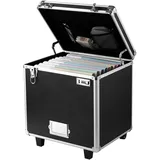 Vevor Aktenaufbewahrungsbox, 396,2x320x381 mm Innenmaß, abschließbarer mobiler Businesskoffer mit Teleskopgriff, Aktenkoffer mit Handauszug für Büro, Zuhause, Büros, Krankenhäuser, Banken