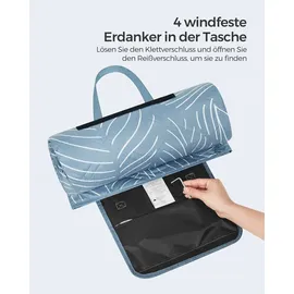 Songmics Picknickdecke hellblau 200 x 200 cm