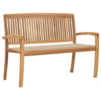 vidaXL Stapelbank 128,5 x 53 x 90 cm Teak