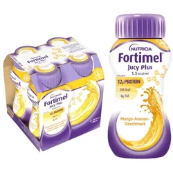 Fortimel Jucy Plus Mango-Ananas-Geschmack 4X200 ml Flüssigkeit