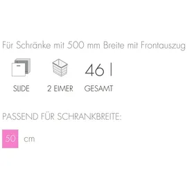 HAILO Einbaumülleimer 50 l Grau