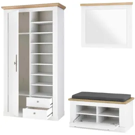 Home Affaire WESTMINSTER BESTSELLER Garderoben-Set 3 Stk. 120 x 40 x 180 weiß