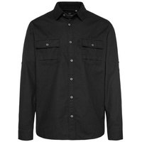 CAMP DAVID Langarmhemd, aus Baumwolle, Gr. S - Normalgrößen, schwarz, , 22861555-S Normalgrößen