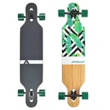 Apollo Longboard Twin Tip DT Longboard 39", aus Holz mehrlagig verleimt für Idealen Flex & Stabilität grün