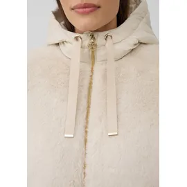 s.Oliver Gefütterter Teddyplüsch-Mantel mit wattierten Ärmeln - beige - 40