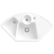 Villeroy & Boch V&B Eckspüle Solo Eck m Abl.garn, Exzenter, st. wh. C-plus