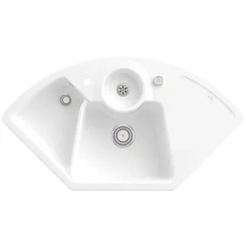 Villeroy & Boch V&B Eckspüle Solo Eck m Abl.garn, Exzenter, st. wh. C-plus