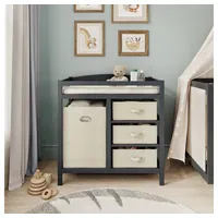 Vicco Wickelkommode Nunjo, Anthrazit, 85 x 87 cm mit