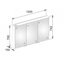 Keuco Royal L1 120 cm silber/gebeizt/eloxiert