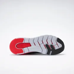 Trainingsschuh REEBOK "REEBOK FLEX TRAINER", Gr. 39, schwarz, energy rot, ai aqua, Textil, Synthetik, sportlich, Schuhe