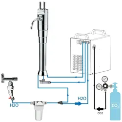 BieTal® Tafelwassergerät BT-25U Sprudelwasser Zapfstelle Classic Hebel & Filter