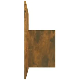 vidaXL Kopfteil mit Nachttischen Räuchereiche Holzwerkstoff