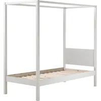 Vipack Himmelbett Pino 90 x 200 cm Kiefer massiv weiß lackiert