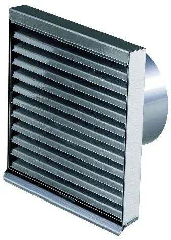 Pluggit Wetterschutzgitter ? DN180 ? Edelstahl ? 312x326x31 mm ? für Lüftungssys...