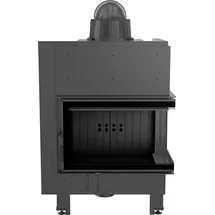Kratki Kamineinsatz MBM Stahl Schwarz/Abdeckplatte Glas