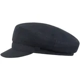 Sterkowski Pireus Schirmmütze | Leinen Schiffermütze | Herren Schiffermütze Marine Cap Herren Seemannsmütze Schiebermütze Bretonische Mütze Herren Mütze Aus Leinen 60 cm Marineblau - 60